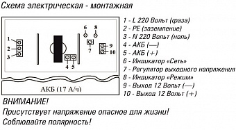 Блок бесперебойного питания ST-ББП-51 (с защитой АКБ)